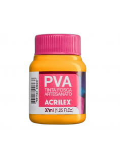 Pintura para Artesanía PVA Amarillo Yema 37ml, ACRILEX