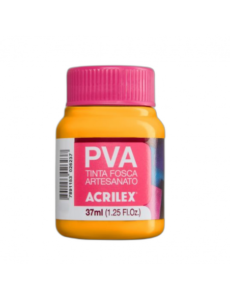 Pintura para Artesanía PVA Amarillo Yema 37ml, ACRILEX