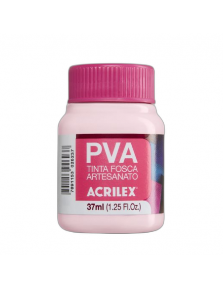 Pintura para Artesanía PVA Rosa Bebé 37ml, ACRILEX