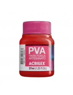 Pintura para Artesanía PVA Rojo Vivo 37ml, ACRILEX