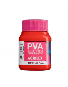 Pintura para Artesanía PVA Rojo Fuego 37ml, ACRILEX