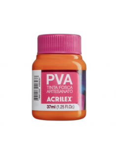 Pintura para Artesanía PVA Naranja  37ml, ACRILEX