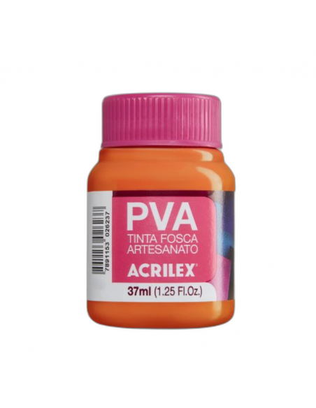 Pintura para Artesanía PVA Naranja  37ml, ACRILEX