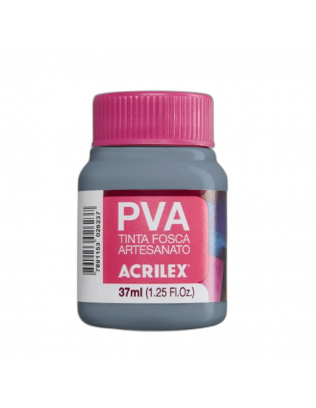 Pintura para Artesanía PVA Gris Lunar 37ml, ACRILEX