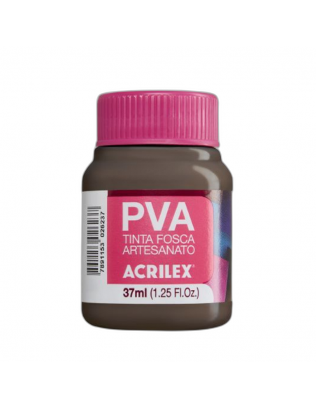 Pintura para Artesanía PVA Marrón Oscuro 37ml, ACRILEX