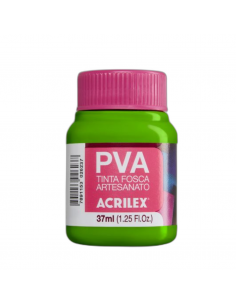 Pintura para Artesanía PVA Verde Hoja 37ml, ACRILEX