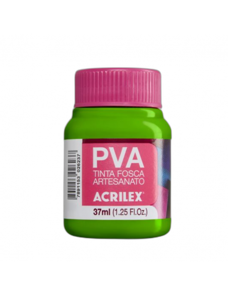 Pintura para Artesanía PVA Verde Hoja 37ml, ACRILEX