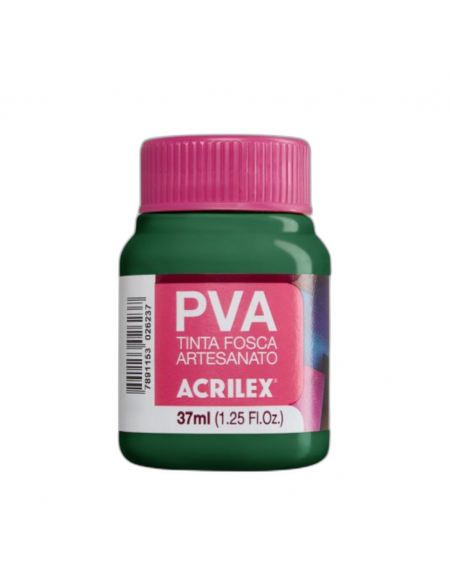 Pintura para Artesanía PVA Verde Bandera 37ml, ACRILEX