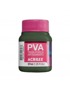 Pintura para Artesanía PVA Verde Esmeralda 37ml, ACRILEX