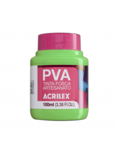 Pintura para Artesanía PVA Verde Hoja 100ml, ACRILEX