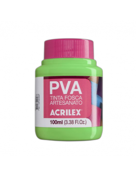 Pintura para Artesanía PVA Verde Hoja 100ml, ACRILEX