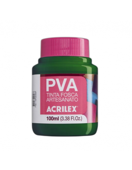 Pintura para Artesanía PVA Verde Musgo 100ml, ACRILEX