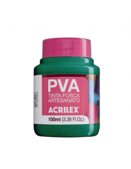 Pintura para Artesanía PVA Verde Bandera 100ml, ACRILEX