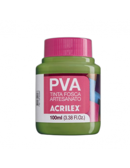 Pintura para Artesanía PVA Verde Oliva 100ml, ACRILEX