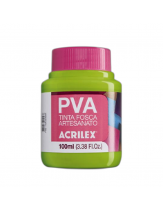 Pintura para Artesanía PVA Verde Hoja 100ml, ACRILEX