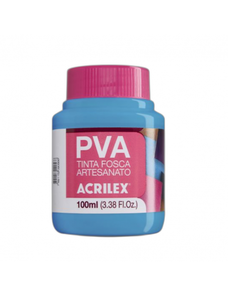 Pintura para Artesanía PVA Azul Cerúleo 100ml, ACRILEX
