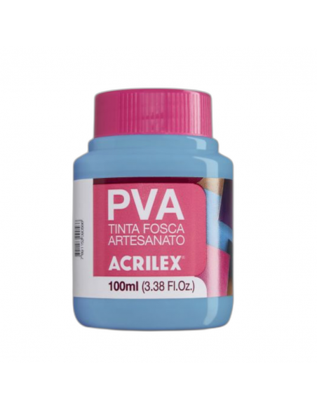 Pintura para Artesanía PVA Azul Invierno 100ml, ACRILEX