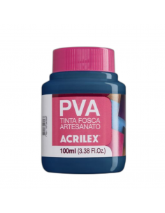 Pintura para Artesanía PVA Azul Petróleo 100ml, ACRILEX