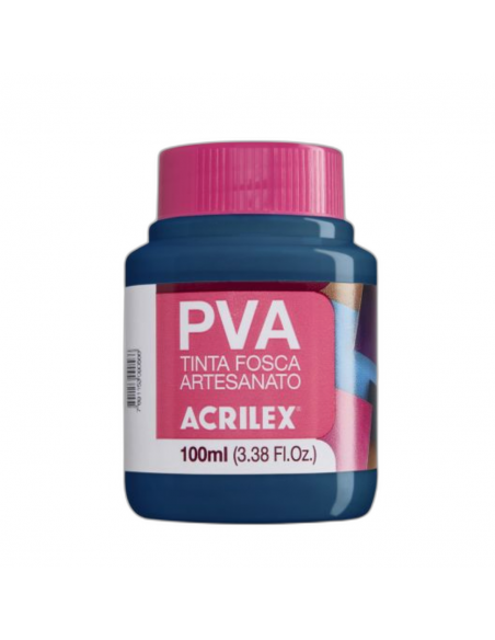 Pintura para Artesanía PVA Azul Petróleo 100ml, ACRILEX