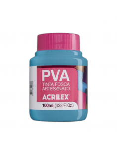 Pintura para Artesanía PVA Azul Piscina 100ml, ACRILEX