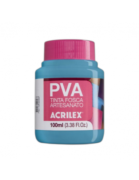 Pintura para Artesanía PVA Azul Piscina 100ml, ACRILEX