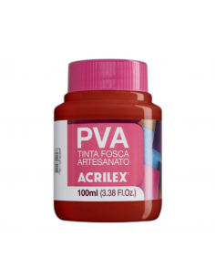 Pintura para Artesanía PVA Rojo Escarlata 100ml, ACRILEX