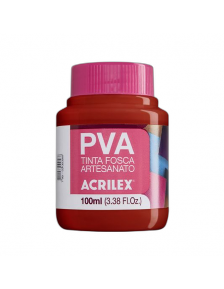 Pintura para Artesanía PVA Rojo Escarlata 100ml, ACRILEX