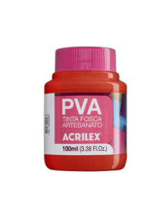 Pintura para Artesanía PVA Rojo Vivo 100ml, ACRILEX