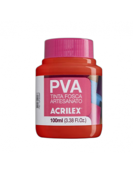 Pintura para Artesanía PVA Rojo Vivo 100ml, ACRILEX