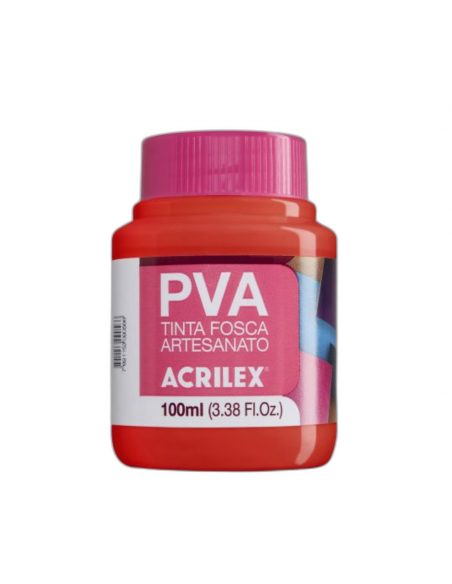 Pintura para Artesanía PVA Rojo Fuego 100ml, ACRILEX
