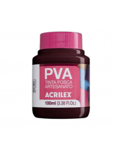 Pintura para Artesanía PVA Bordeaux 100ml, ACRILEX