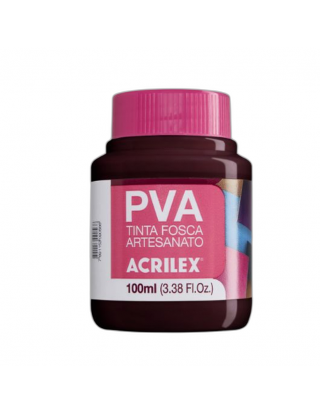 Pintura para Artesanía PVA Bordeaux 100ml, ACRILEX