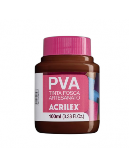 Pintura para Artesanía PVA Chocolate 100ml, ACRILEX