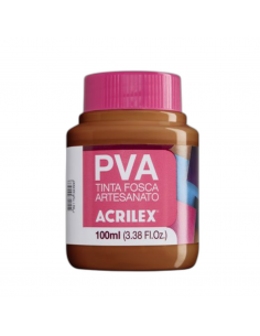 Pintura para Artesanía PVA Castaño Claro 100ml, ACRILEX