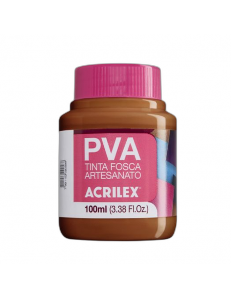 Pintura para Artesanía PVA Castaño Claro 100ml, ACRILEX