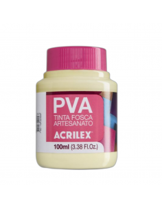 Pintura para Artesanía PVA Amarillo Bebé 100ml, ACRILEX