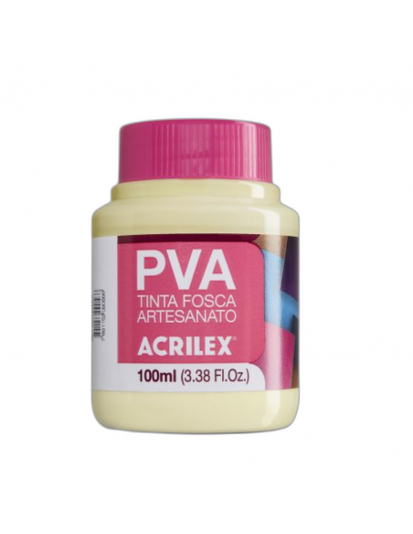 Pintura para Artesanía PVA Amarillo Bebé 100ml, ACRILEX