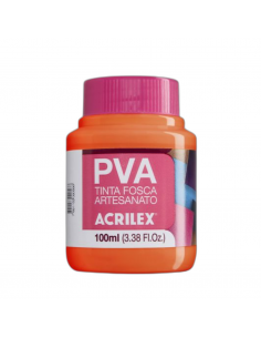 Pintura para Artesanía PVA Naranja 100ml, ACRILEX