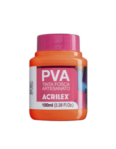 Pintura para Artesanía PVA Naranja 100ml, ACRILEX