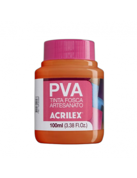 Pintura para Artesanía PVA Naranja Oscuro 100ml, ACRILEX