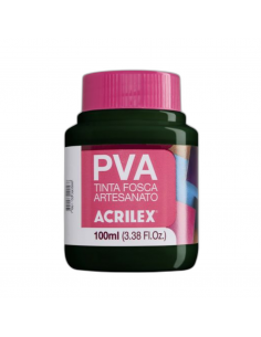 Pintura para Artesanía PVA Verde Esmeralda 100ml, ACRILEX