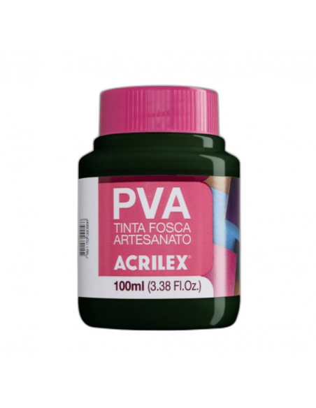 Pintura para Artesanía PVA Verde Esmeralda 100ml, ACRILEX