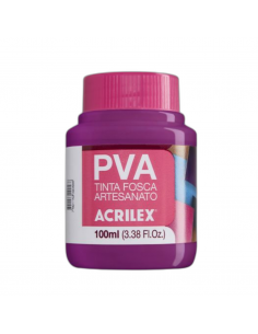 Pintura para Artesanía PVA Magenta 100ml, ACRILEX