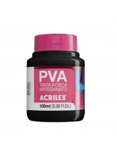 Pintura para Artesanía PVA Negro 100ml, ACRILEX