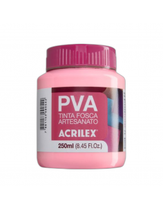 Pintura para Artesanía PVA Rosa Té 250ml, ACRILEX