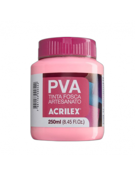 Pintura para Artesanía PVA Rosa Té 250ml, ACRILEX