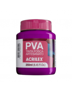 Pintura para Artesanía PVA Magenta 250ml, ACRILEX