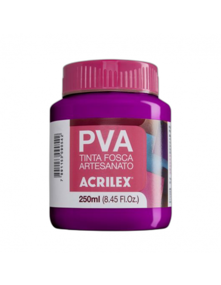 Pintura para Artesanía PVA Magenta 250ml, ACRILEX