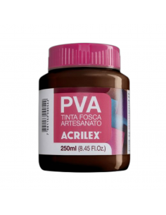 Pintura para Artesanía PVA Marrón Oscuro 250ml, ACRILEX