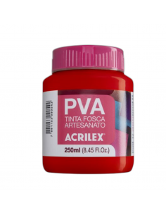 Pintura para Artesanía PVA Rojo Fuego 250ml, ACRILEX
